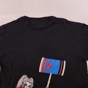Harley Quinn Casual Short Sleeve Graphic T Shirt Womens Size L Black